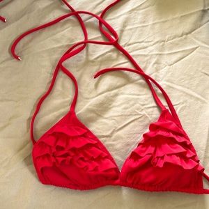 Hollister red bikini top